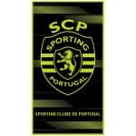Toalla de Playa de Microfibra Licencia Sporting Clube de Portugal SCP Rayas Negras