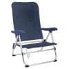 Silla de playa reclinable de aluminio reforzado azul brillo Aremar