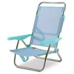 Silla de playa reclinable de aluminio Elsa azul claro para tumbarse Solmar 15469