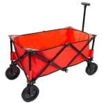Carro Porta-tudo de Praia Dobrável 90x47x55/91 cm Vermelho