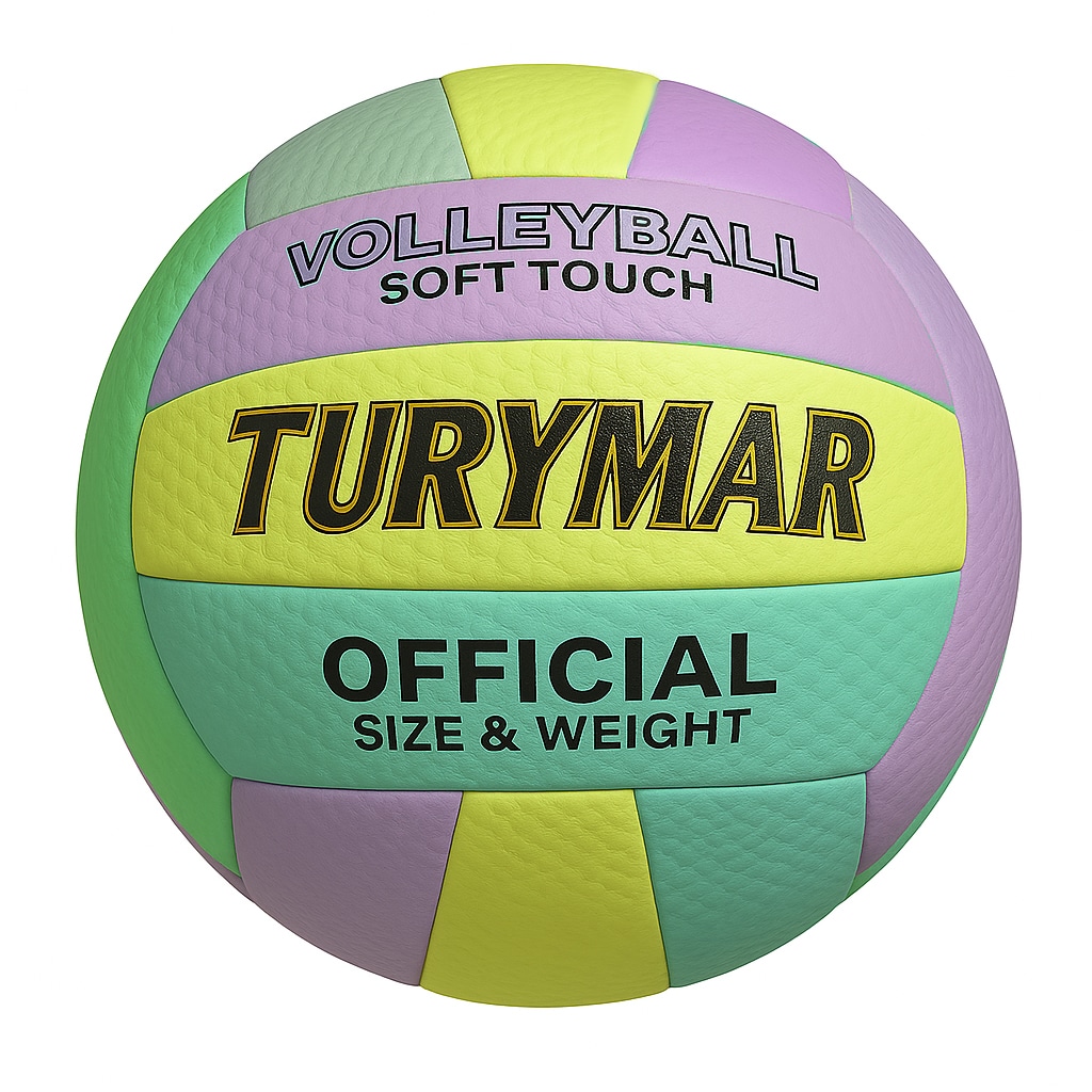Bola de Volley de Praia Soft Touch Colorida Turymar Amarelo