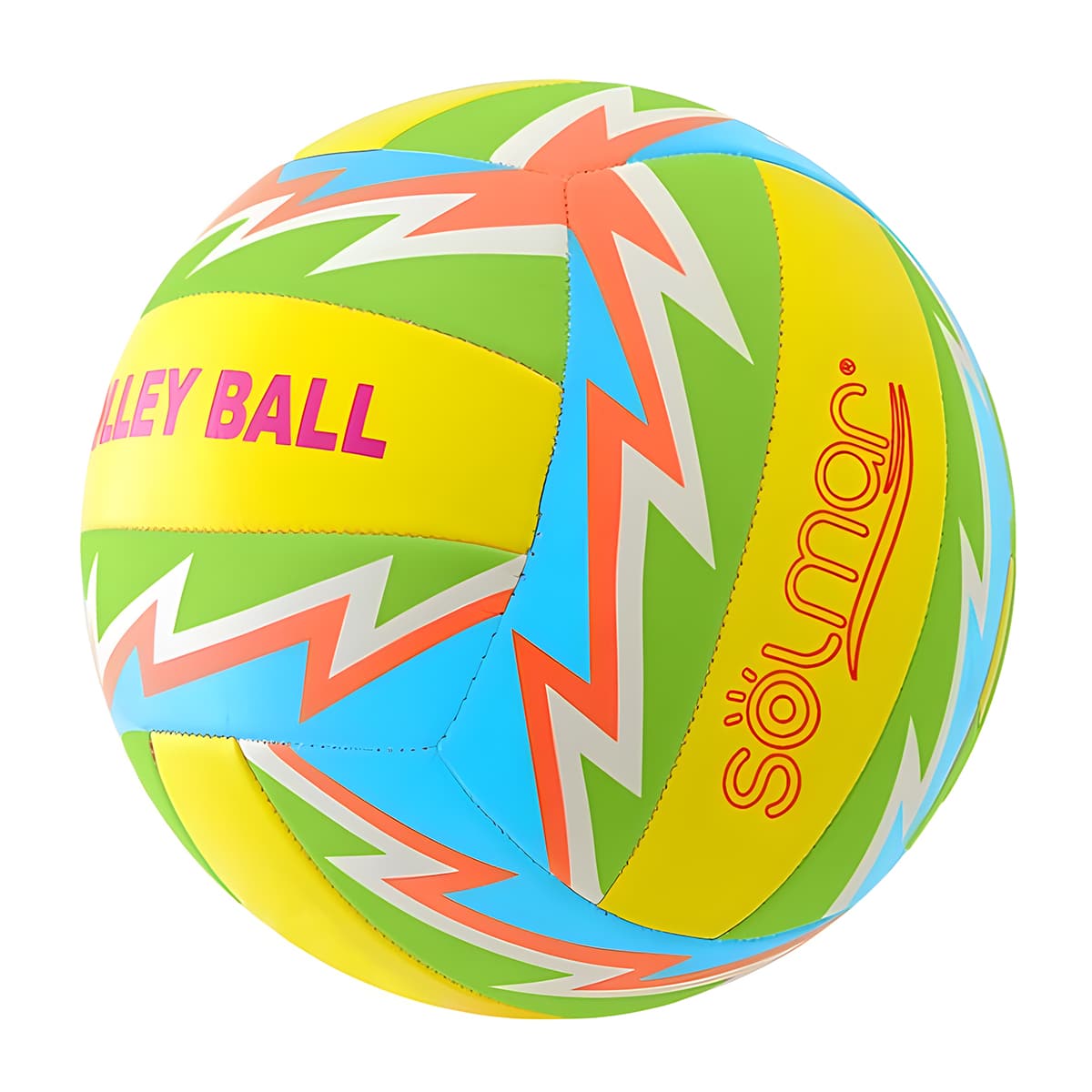 Bola Volley de Praia Soft Multicolorida Raios Solmar 04005