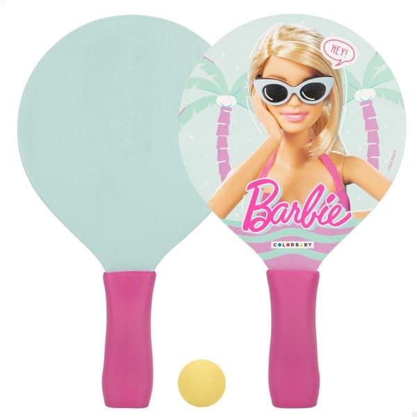 Conjunto de Raquetes de Praia Barbie com Bola 77389