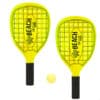 Conjunto de Raquetes de Praia com Furos Beach Aktive 62248 Amarelo