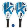 Conjunto Raquetes Praia Pseudo-Furos Sport Aktive 62305 Azul