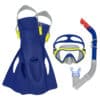 Kit de Mergulho Infantil com Barbatanas Crusader Explorer Junior Bestway 25046 Azul Escuro