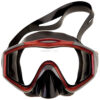 Máscara de Mergulho Adulto Luna com Vidro Temperado Sortido Aremar 65004 Vermelha