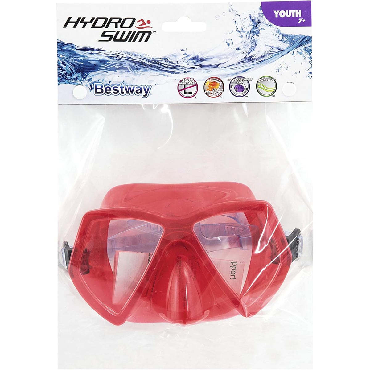 Máscara de Mergulho Juvenil Hydro-Swim Bestway 22059 Vermelha Máscara de Mergulho Juvenil Hydro-Swim Bestway 22059 Vermelha
