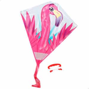 Papagaio de Plástico em Forma de Diamante 59x55 cm Color Beach 44929 Flamingo