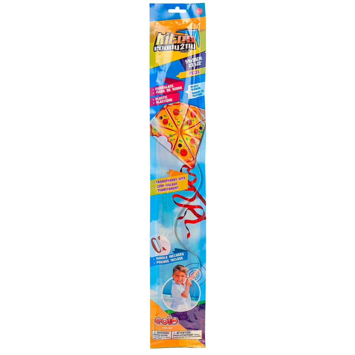 Papagaio de Plástico em Forma de Diamante 59x55 cm Color Beach 44929 Pizza