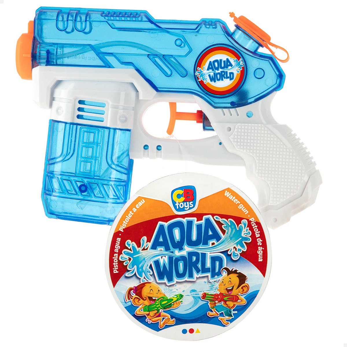 Pistola de Água Colorida 19 cm Aqua World 45692 Azul