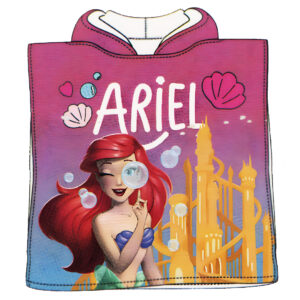 Poncho de Praia Criança Poliéster Ariel Disney