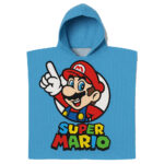 Poncho de Praia Criança Poliéster Super Mario e Luigi