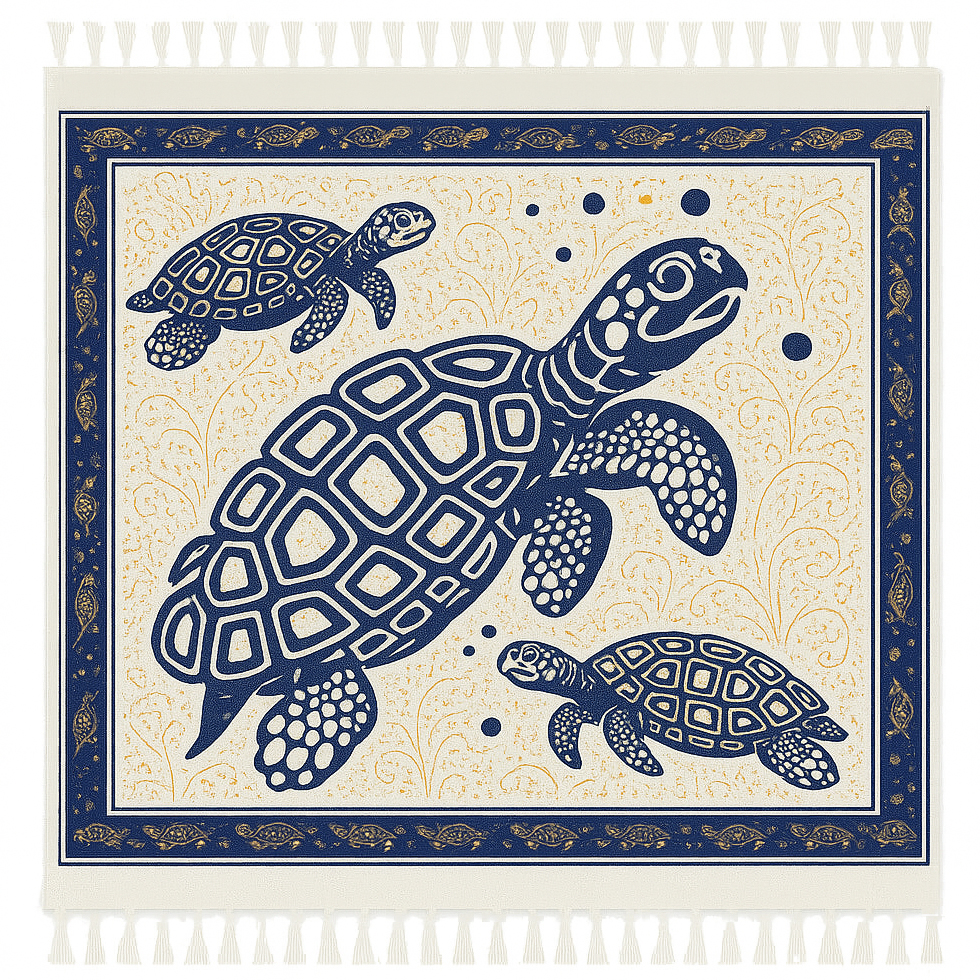 Toalha Indiana Grande Tartarugas 240×210 cm