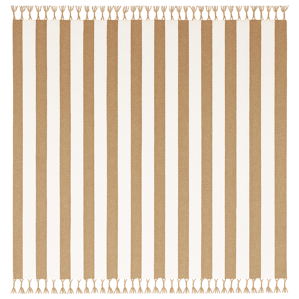Toalha Grande Indiana Riscas Grossas 240×210 cm Bege
