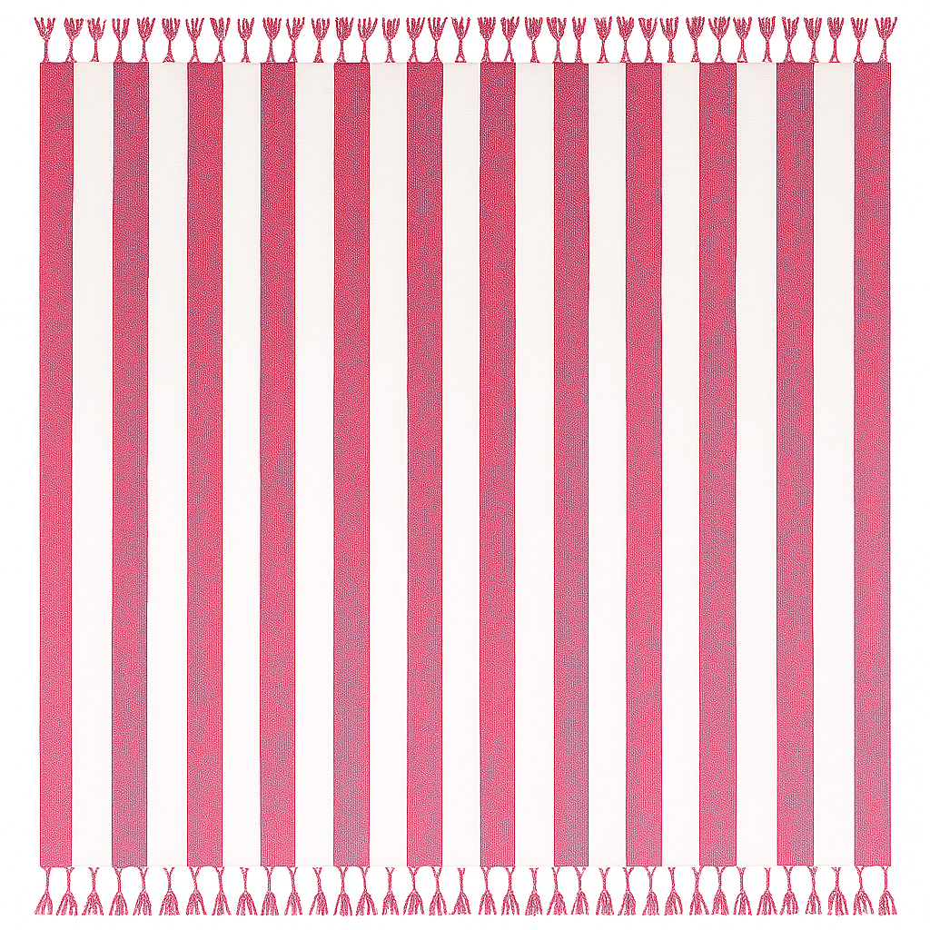 Toalha Grande Indiana Riscas Grossas 240×210 cm Rosa